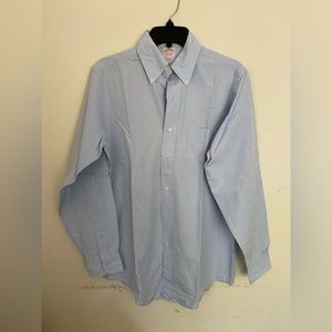 Brooks Brothers Men Blue Long Sleeve Button Down Shirt Size 14.5